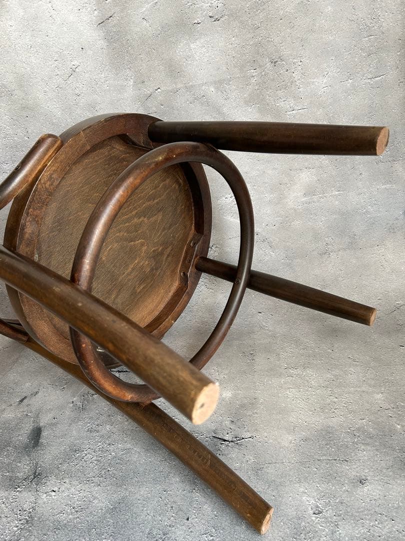 【希少】アンティーク ベントウッドチェア 曲げ木 椅子 カフェチェア チェコ製風