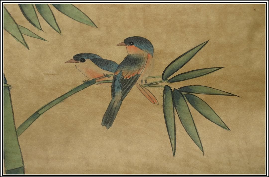 骨董市仕入れ品 中国清時代の掛軸 肉筆保証BD090A2-4