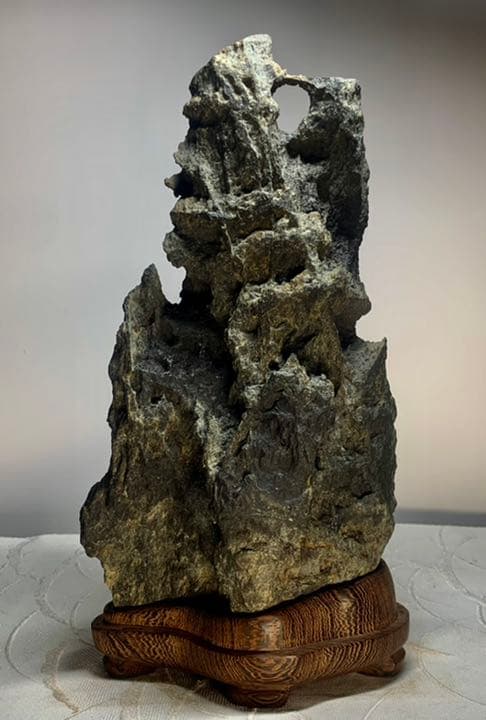 佐治川石 ウブ 桐箱付 『清風明月』 横15×高29.5(cm)