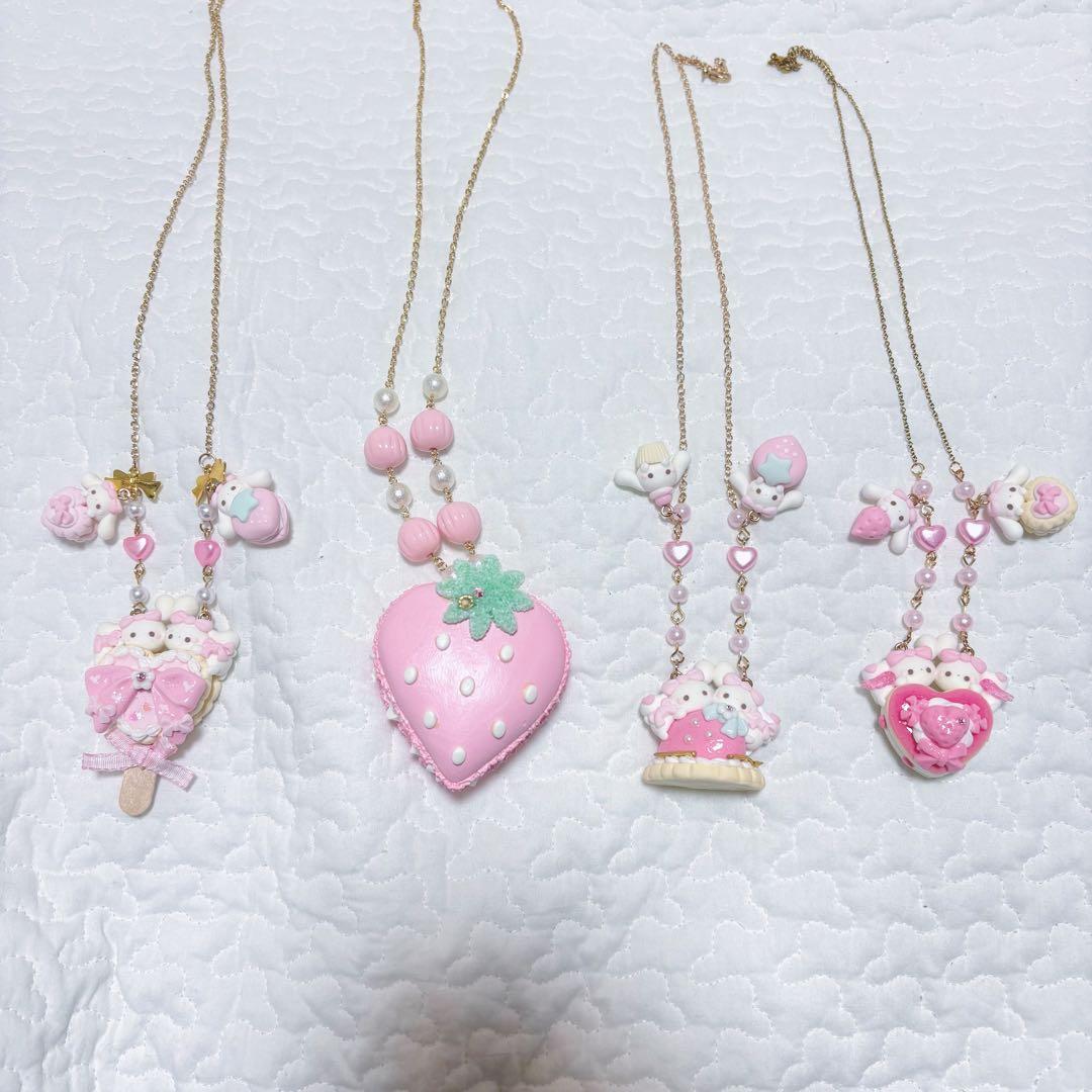 【8点セット売り】ピンク ハンドメイド アクセサリー ロリィタ 量産型 ガーリー