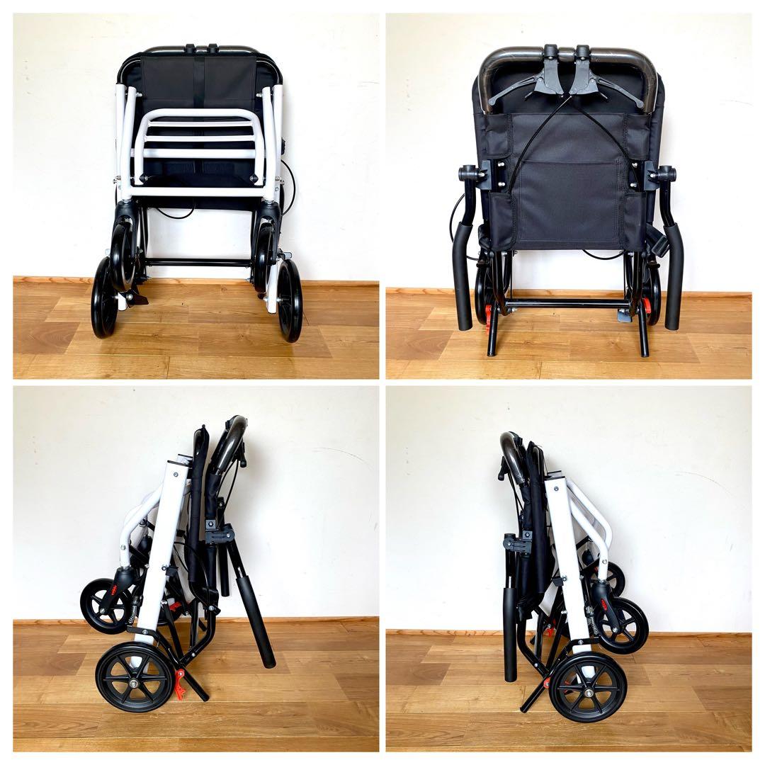 軽量 コンパクト 折り畳み 軽量車椅子 介助型 介助ブレーキ付き ノーパンク