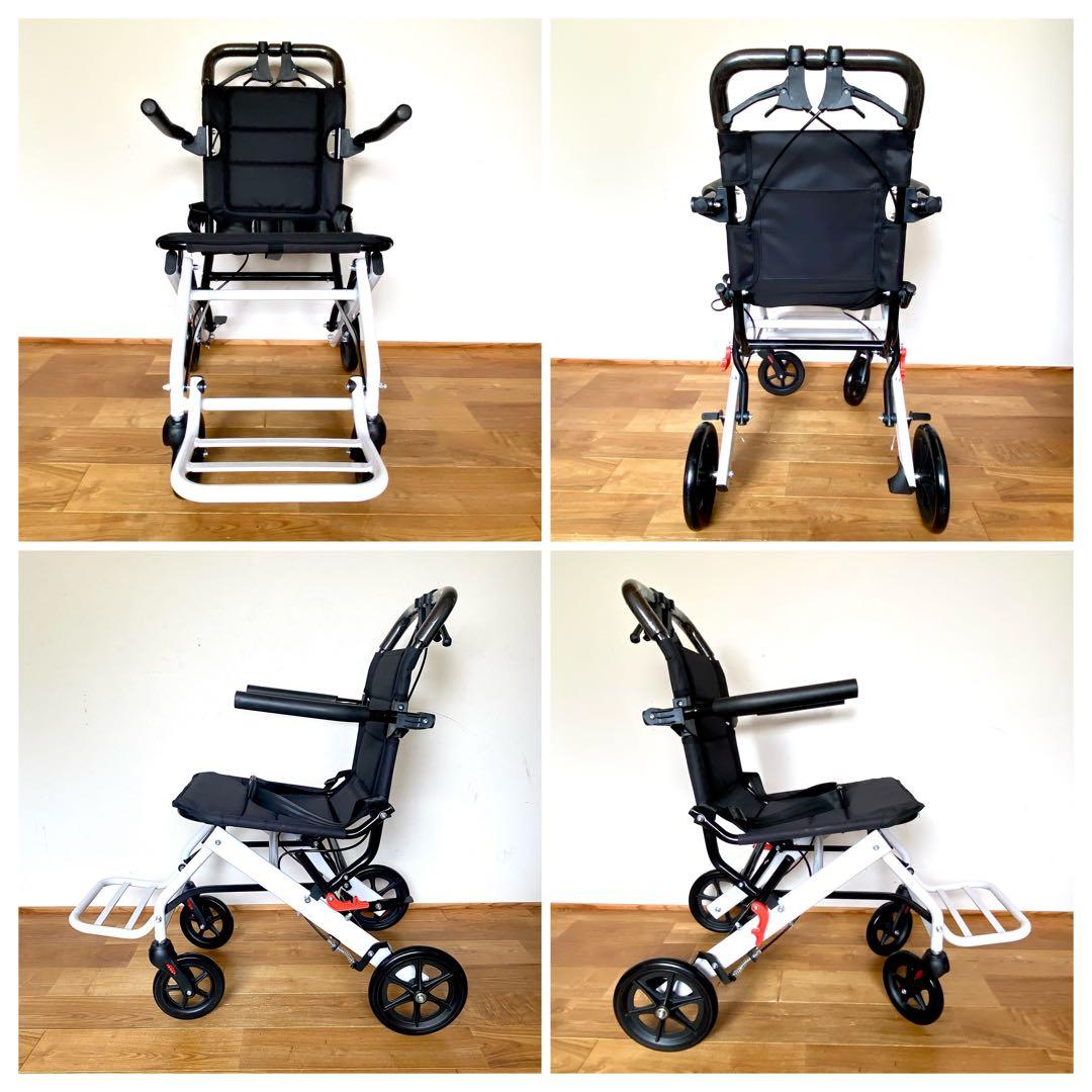 軽量 コンパクト 折り畳み 軽量車椅子 介助型 介助ブレーキ付き ノーパンク