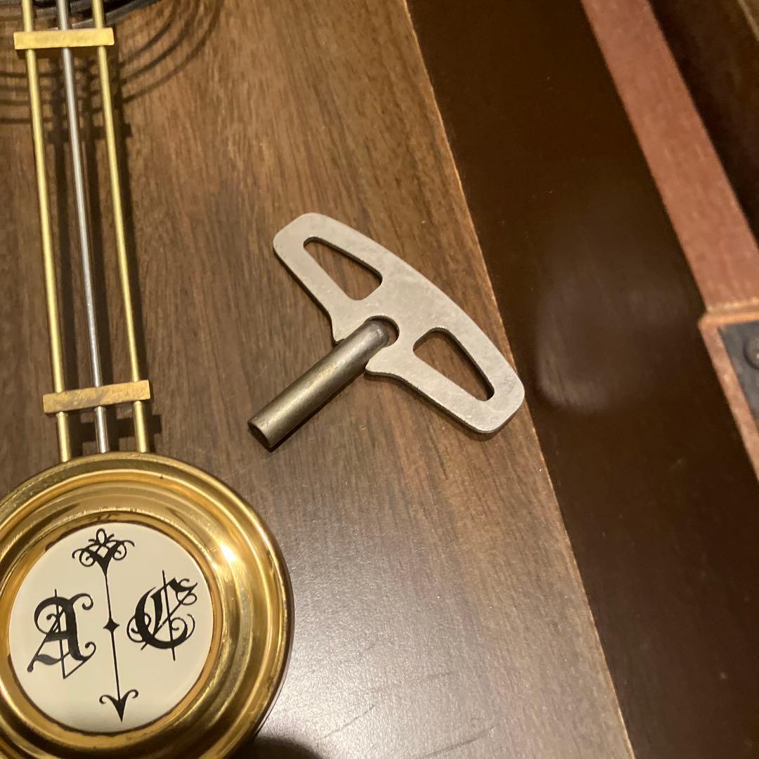 振り子時計 5390 壁掛け ゼンマイ式 高性能クロック 愛知時計