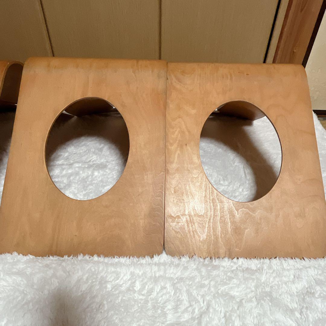 木製座椅子　板　4脚セット　曲げ木　おしゃれ　デザイン