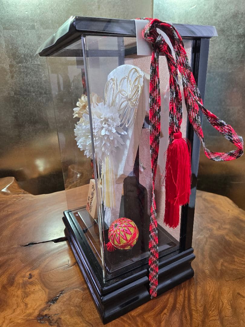 【展示品限り】正月飾り　羽子板　ケース飾り　※閉店セール　H25