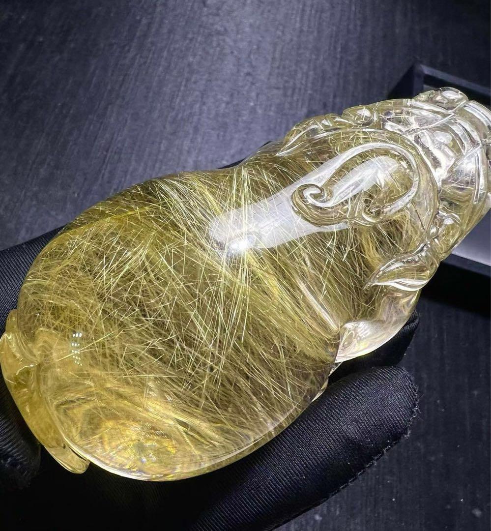 ⭐︎【天然】タイチンクオーツ 置物 437.5g