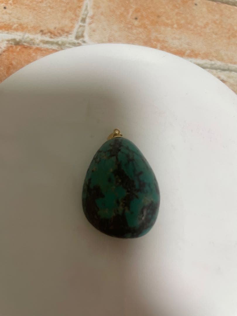 天然ターコイズ　ペンダントトップk18 楽天市場】チャーム ペンダント トップ ターコイズ トルコ石 18金 K18