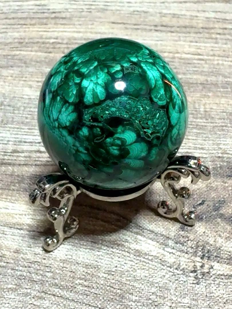 天然石 マラカイト 孔雀石 スフィア ジオード - メルカリ