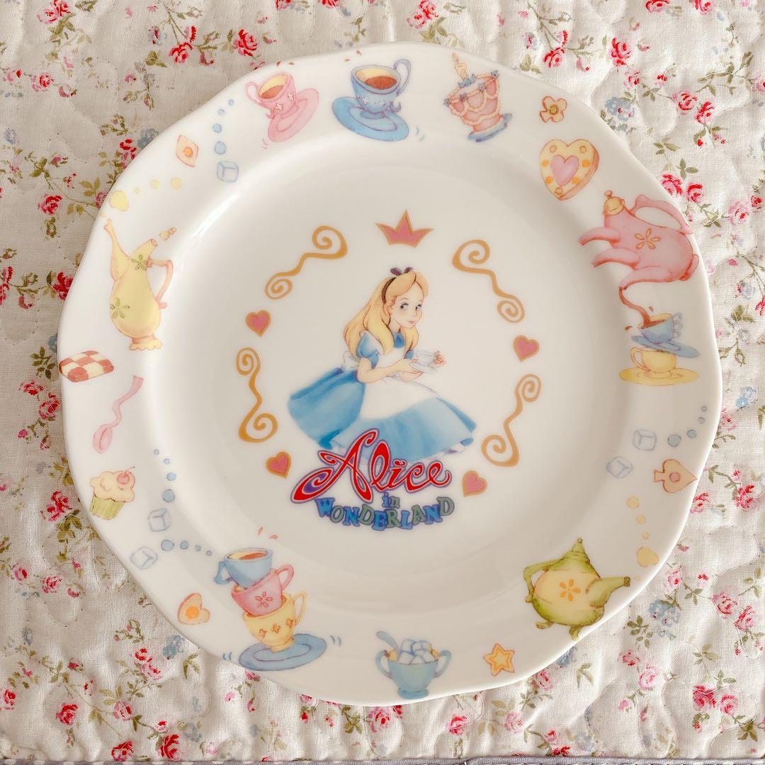 未使用 Disney ディズニー アリス 皿 アフタヌーンティー 3枚セット
