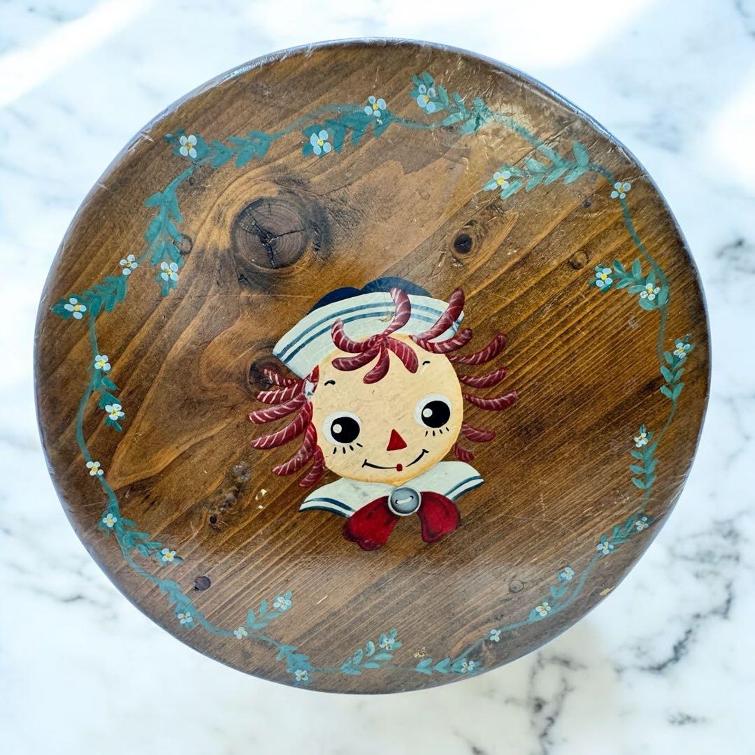 ラガディ アン&アンディ トールペイント 木製 テーブル&スツール２脚 セット