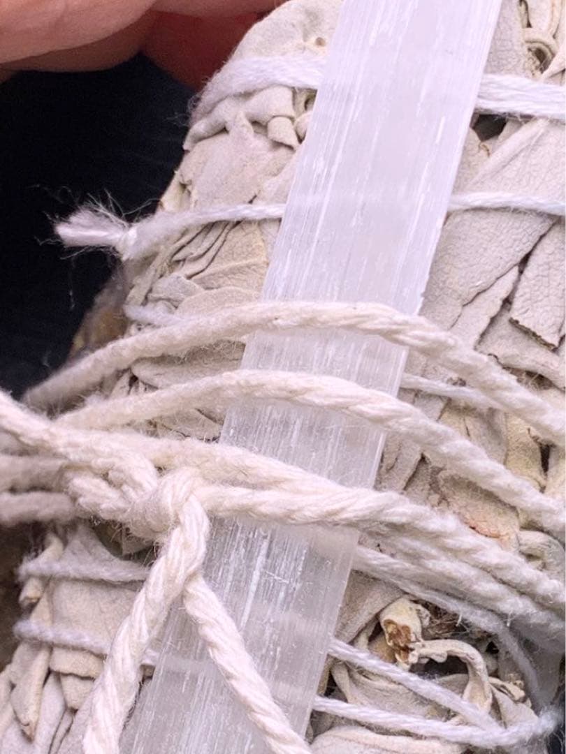 071111 ホワイトセージ＋アメジスト原石＋セレナイト原石