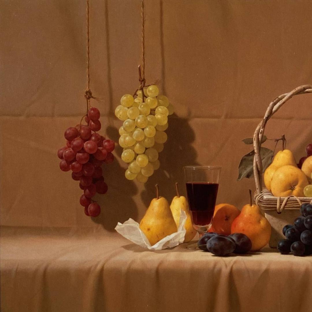 森本草介、【果物たちの宴】、希少な画集より、新品額装付、マット額装付き