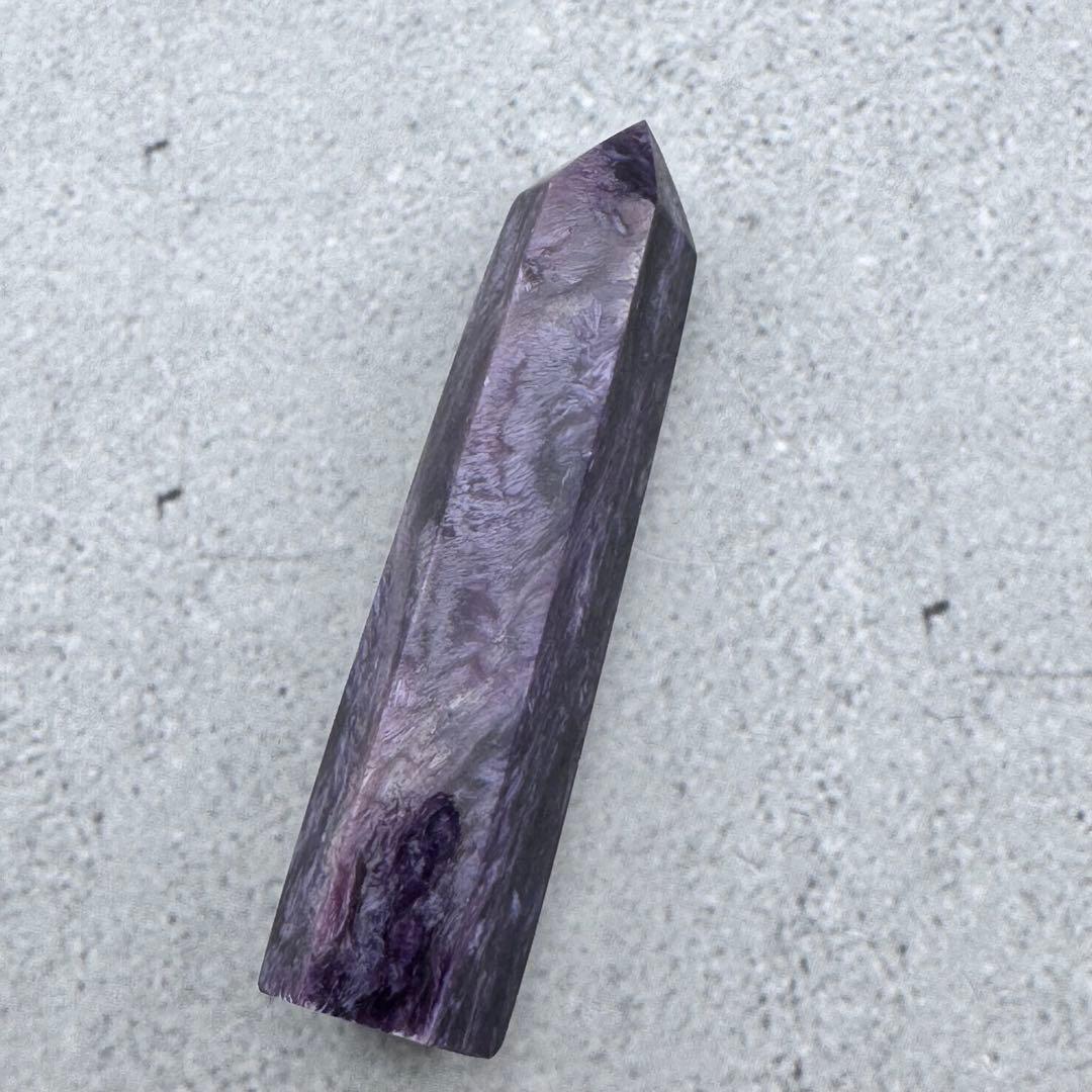 G-142チャロアイト ポイント 希少原石 高品質紫の模様が美しい 天然石
