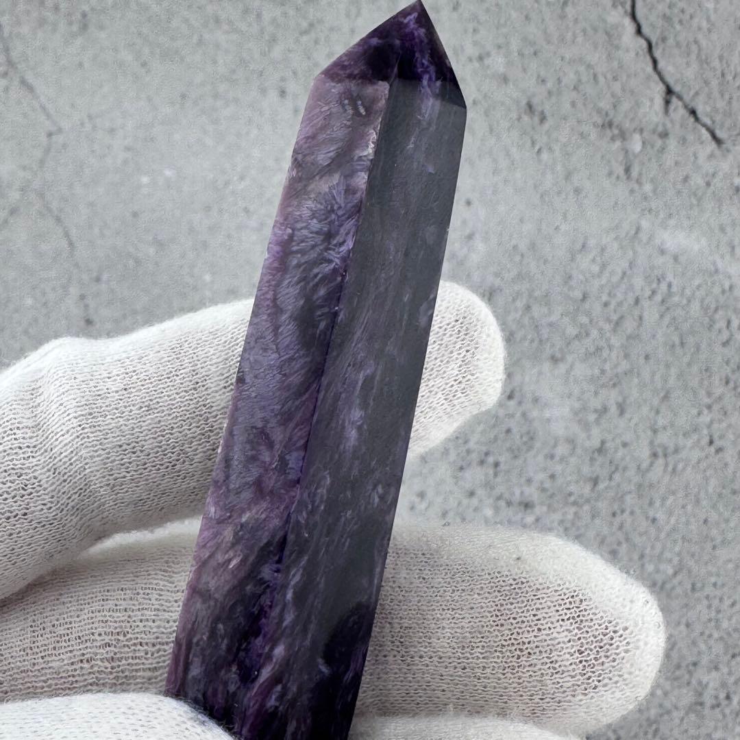 G-142チャロアイト ポイント 希少原石 高品質紫の模様が美しい 天然石