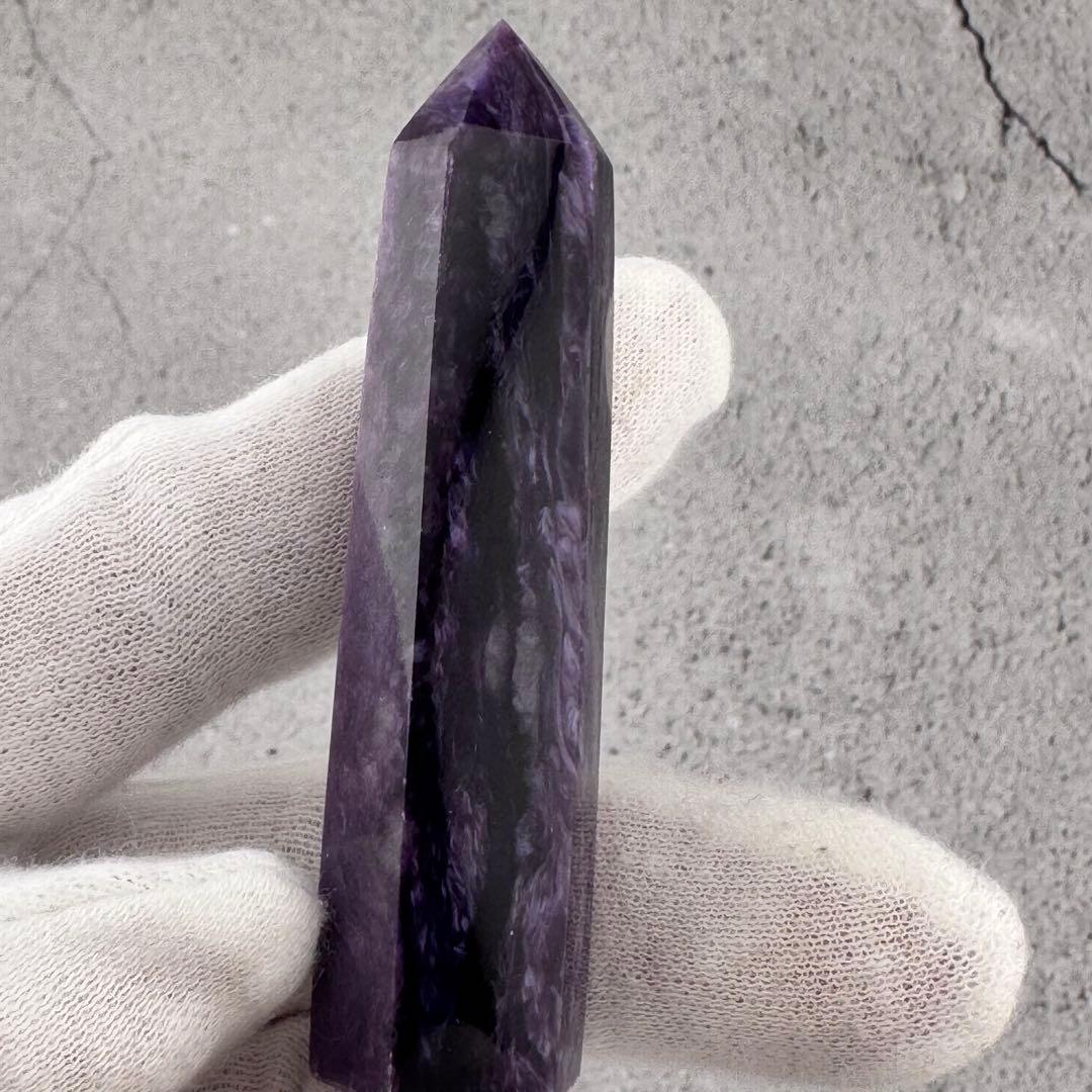 G-142チャロアイト ポイント 希少原石 高品質紫の模様が美しい 天然石