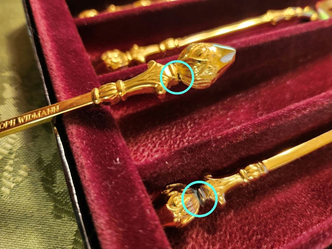 クリストフウィドマン 銀器 24金 フォーク セット ゴールド デコルクラシック