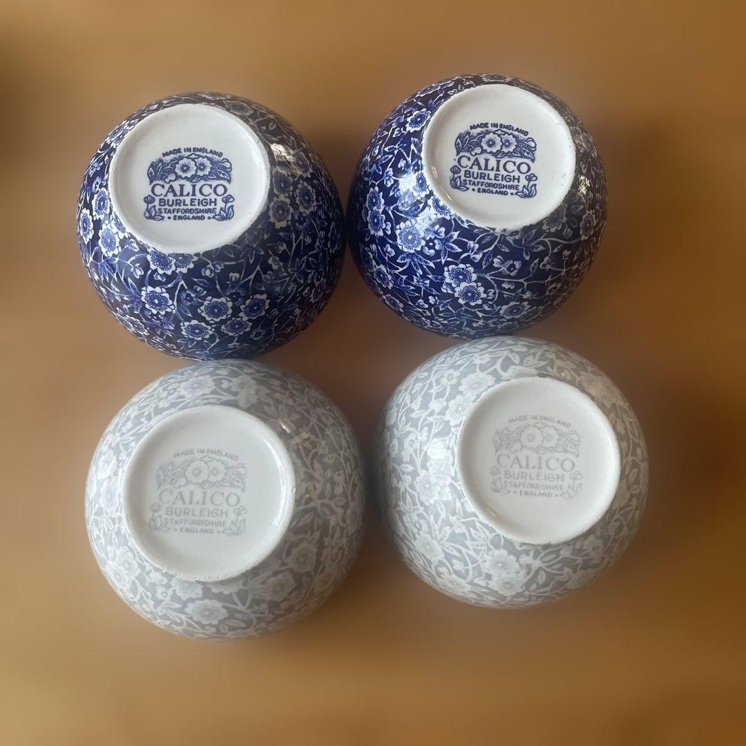 CALICO BURLEIGH 花柄ボウル 4個セット 12cm