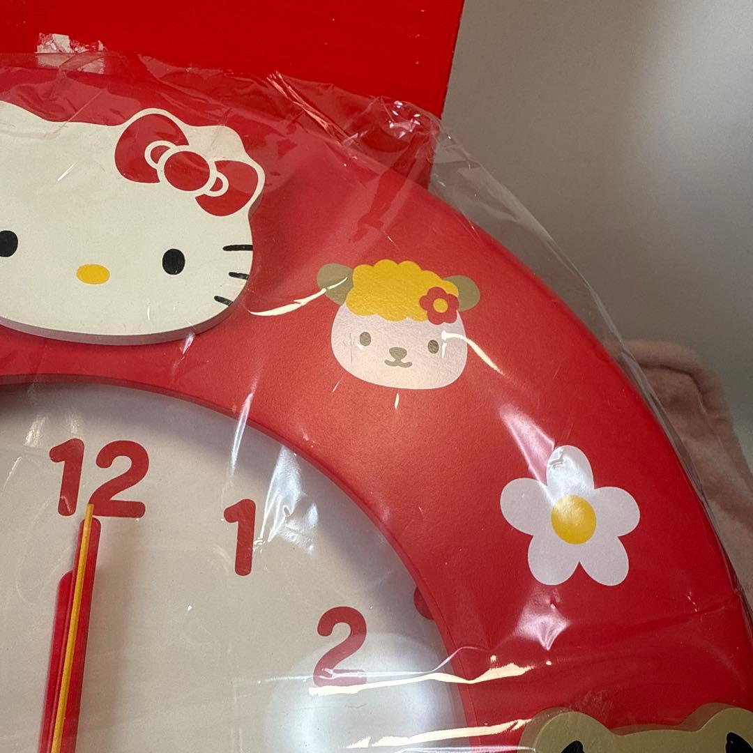 未使用【希少】ハローキティ 木製 壁掛け時計 1999年製