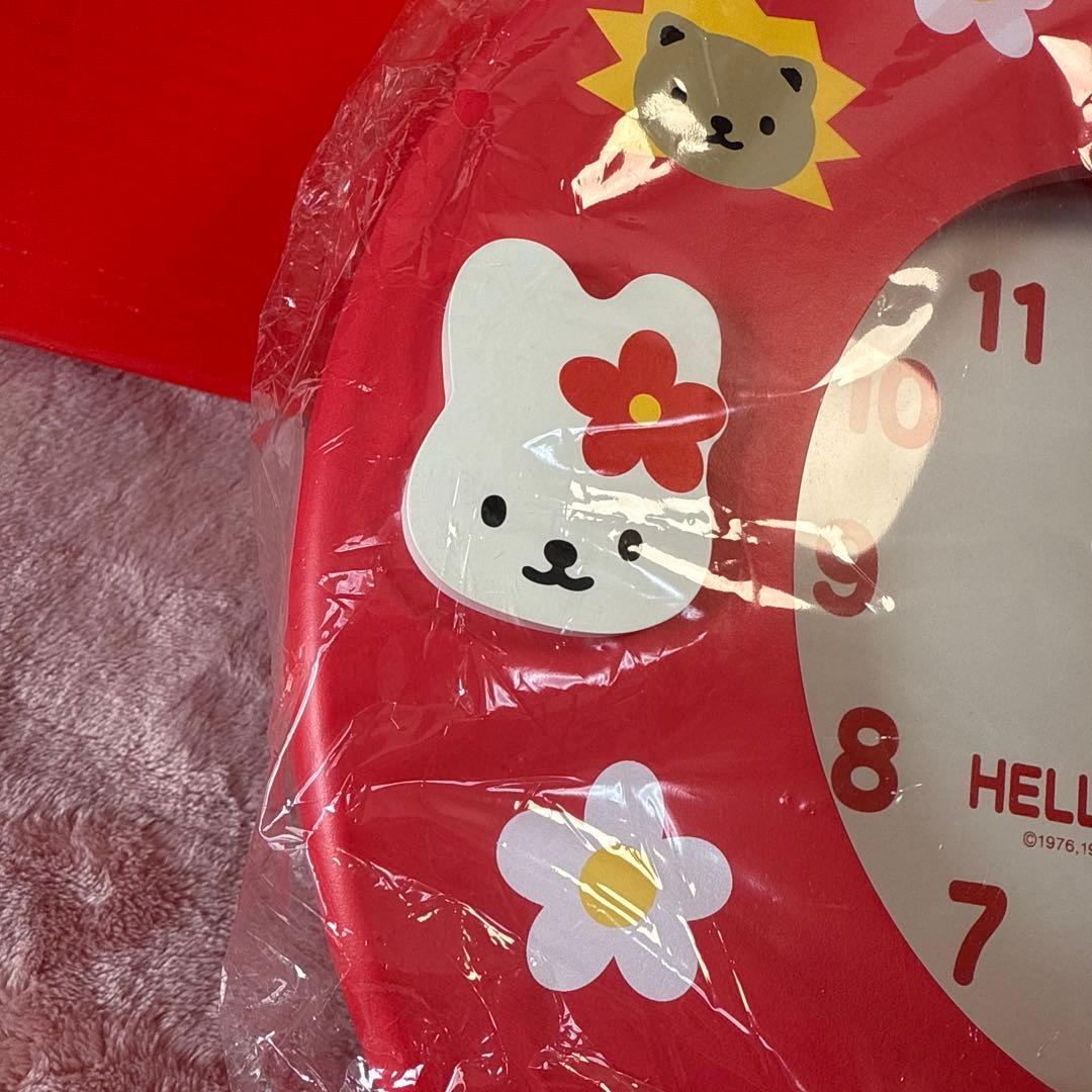 未使用【希少】ハローキティ 木製 壁掛け時計 1999年製