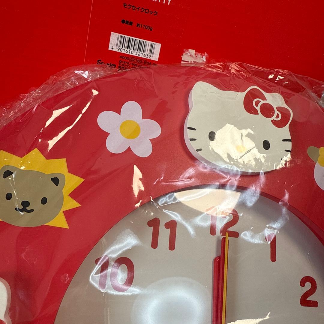 未使用【希少】ハローキティ 木製 壁掛け時計 1999年製