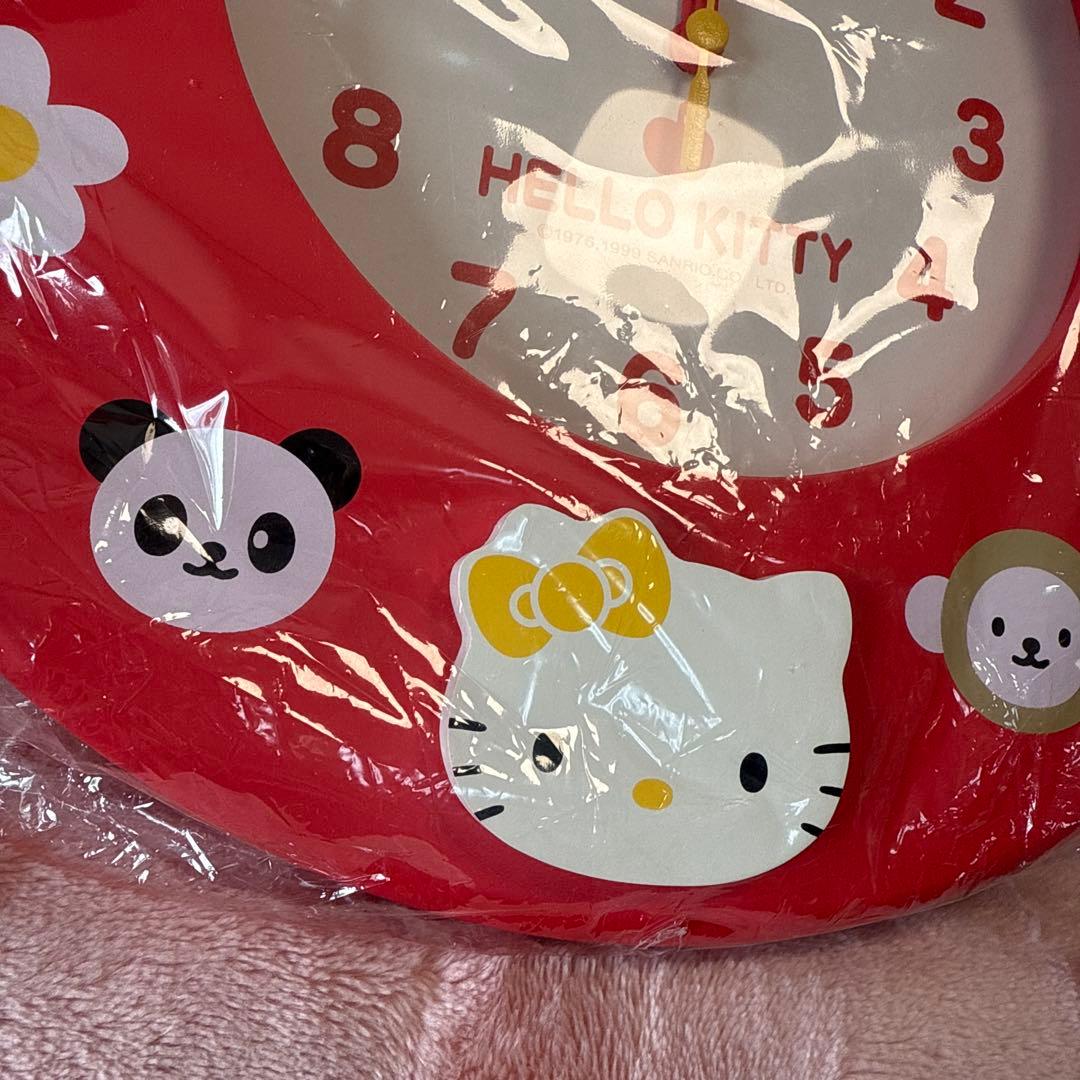 未使用【希少】ハローキティ 木製 壁掛け時計 1999年製