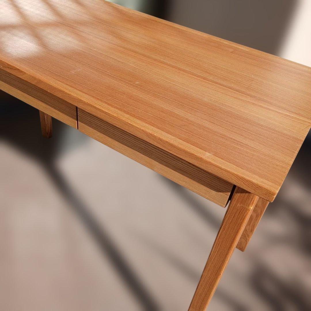 木製シンプルデスク 引き出し付き