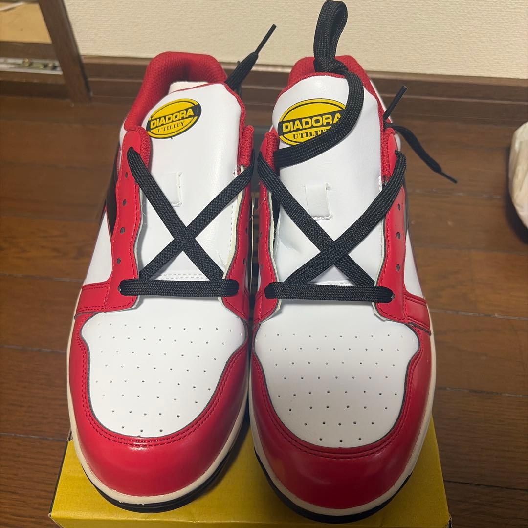 DIADORA 安全靴 ホワイト/レッド/ブラック