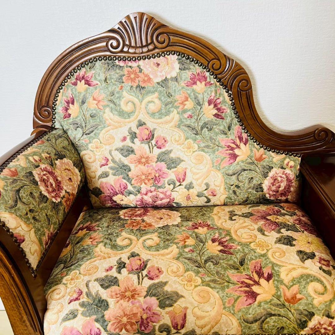 テレフォンベンチ テレフォンチェア 猫脚 猫足 サイドテーブル付き 椅子 木製