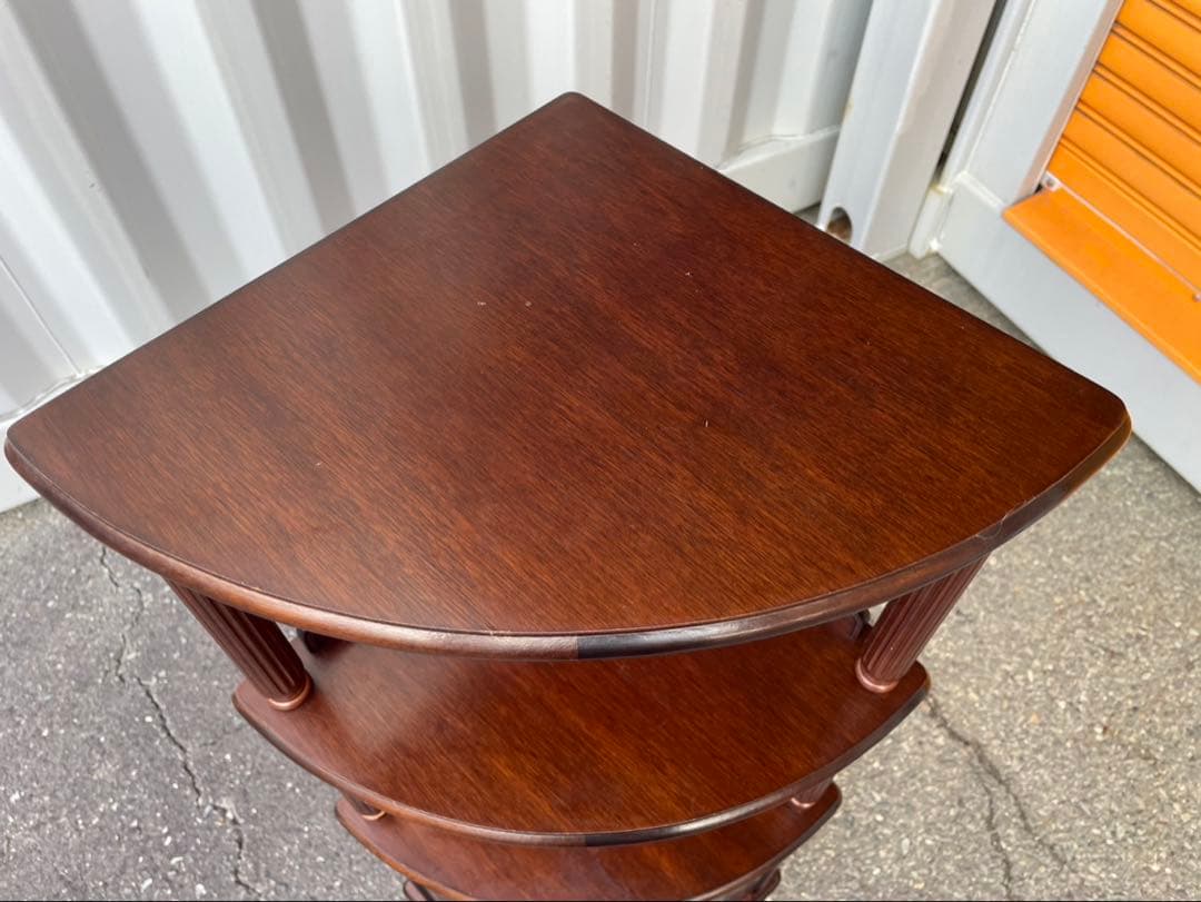 ダークブラウン コーナーキャビネット