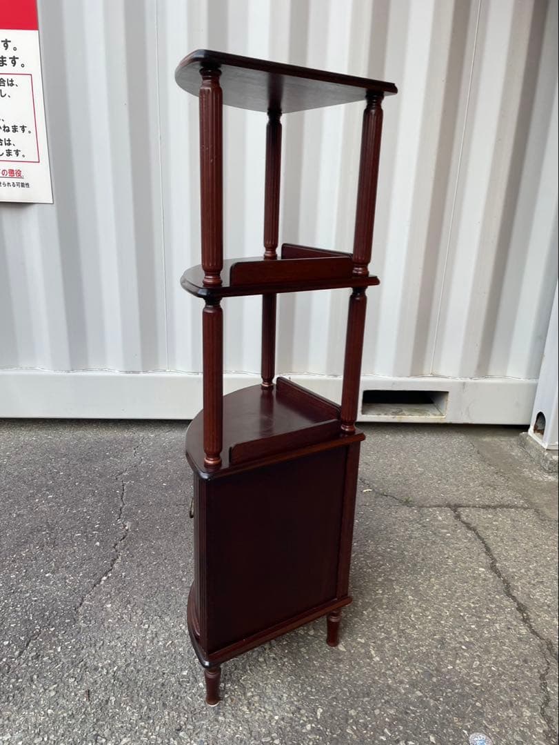 ダークブラウン コーナーキャビネット