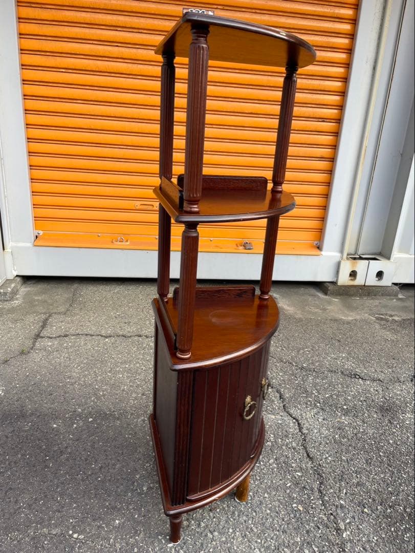 ダークブラウン コーナーキャビネット