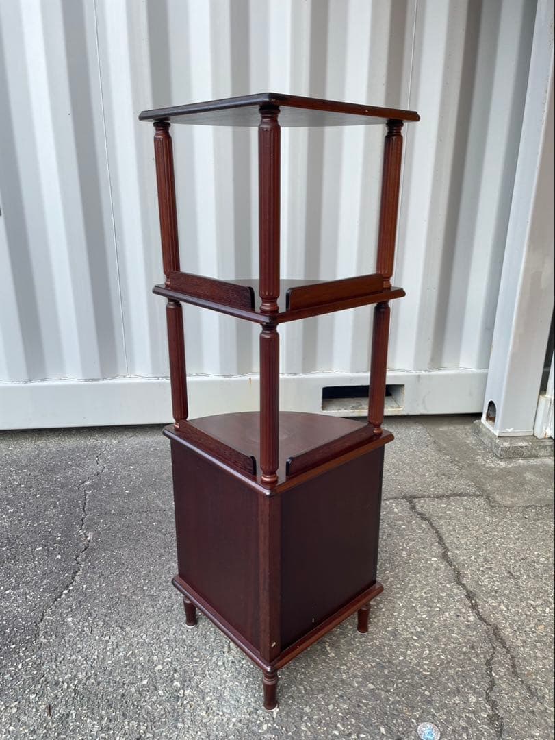 ダークブラウン コーナーキャビネット