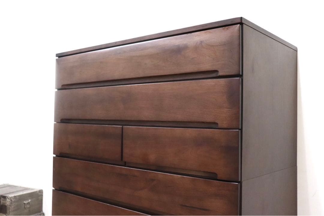 GMHS31○IDC大塚家具 7段チェスト 整理箪笥 ハイチェスト 収納家具