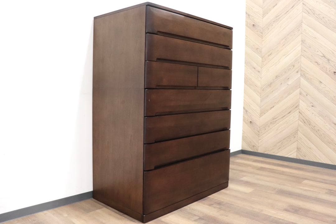 GMHS31○IDC大塚家具 7段チェスト 整理箪笥 ハイチェスト 収納家具
