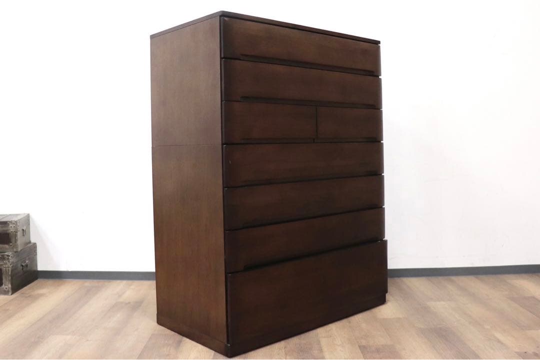 GMHS31○IDC大塚家具 7段チェスト 整理箪笥 ハイチェスト 収納家具