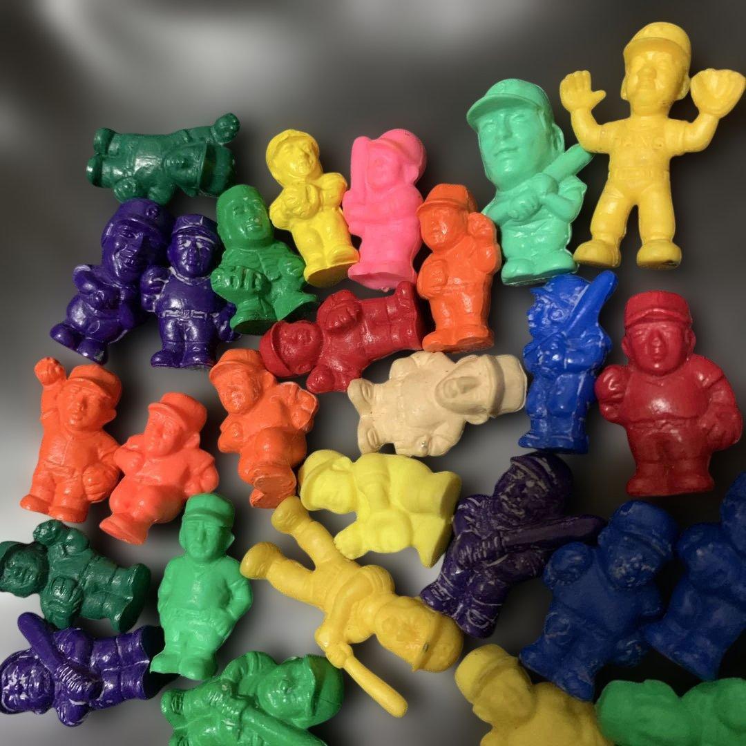 野球 消しゴム フィギュア プラ人形 27個 当時物 キン消し 昭和レトロ