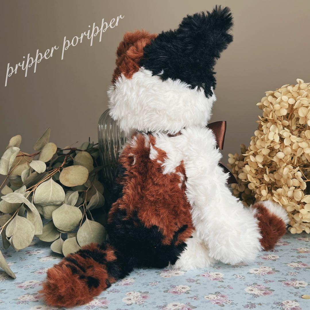 sample みけねこのあみぐるみ　ふわふわ　大きめ　三毛猫　猫　ぬいぐるみ