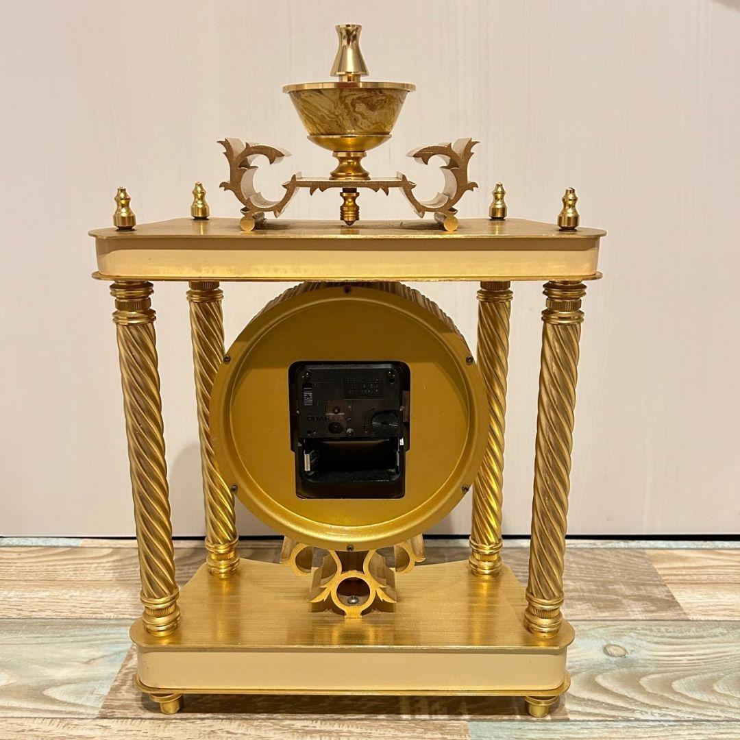 希少 日本美術時計 Nマーク 置き時計 ELECTRIC 4 JEWELS 金色 - メルカリ