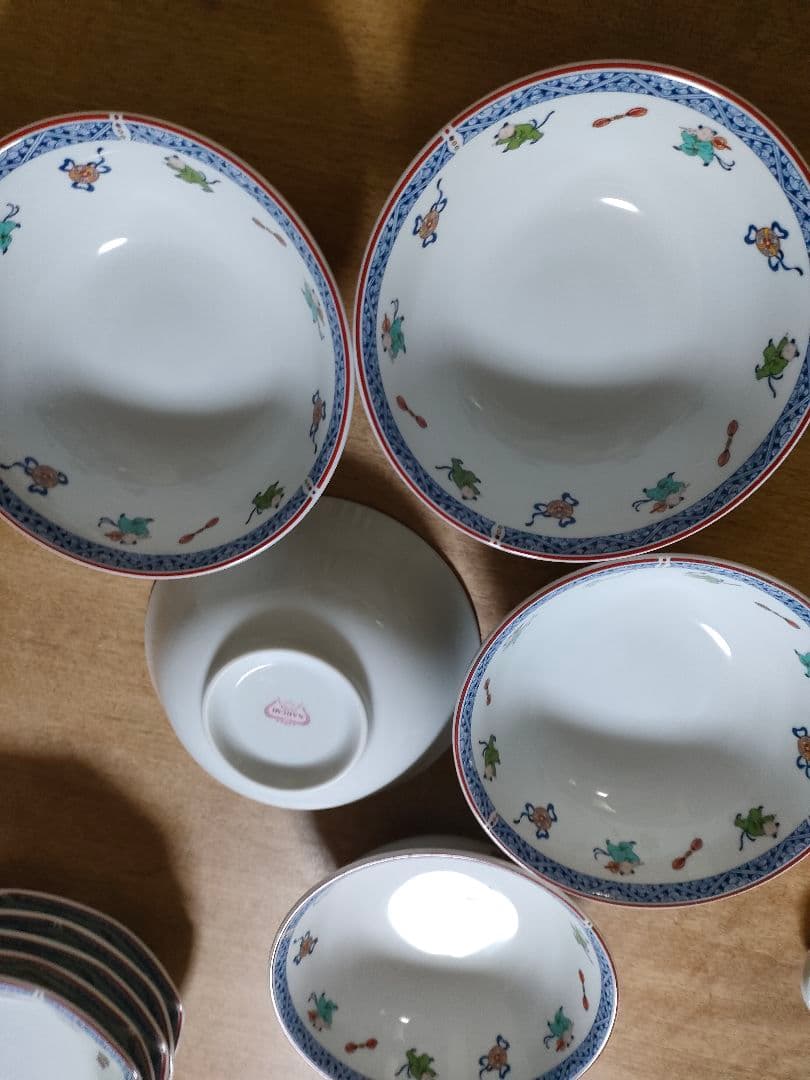 NARUMIナルミ　唐子　中華ホームセット　大皿　炒飯　ラーメン　レンゲ　タレ皿