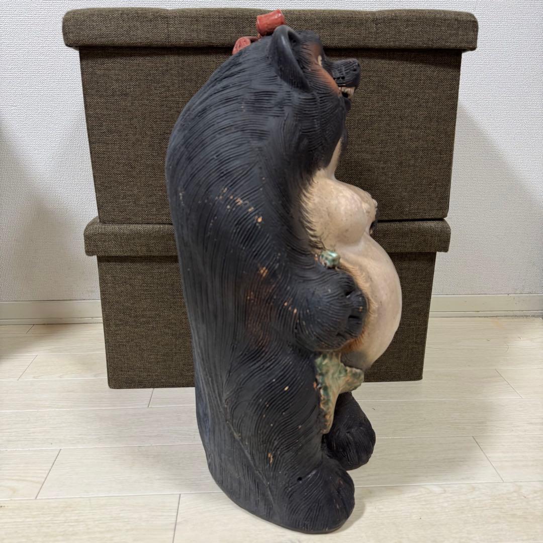 【縁起物】たぬき 置物 60cm 特大 女の子 メス 商売繁盛 夫婦円満 開運
