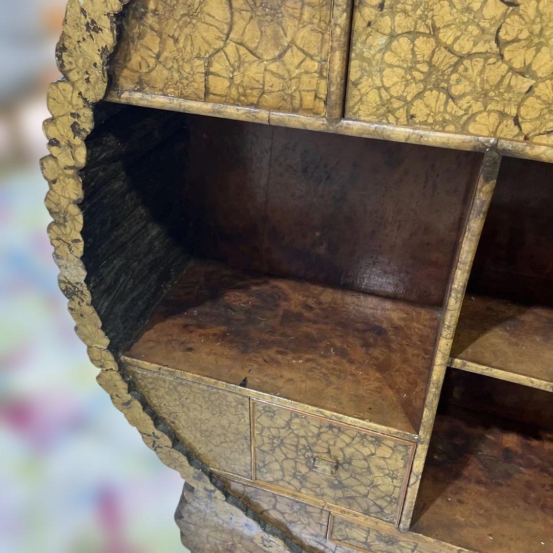 【和家具】茶棚◆収納棚◇円形◆珍しい品◇