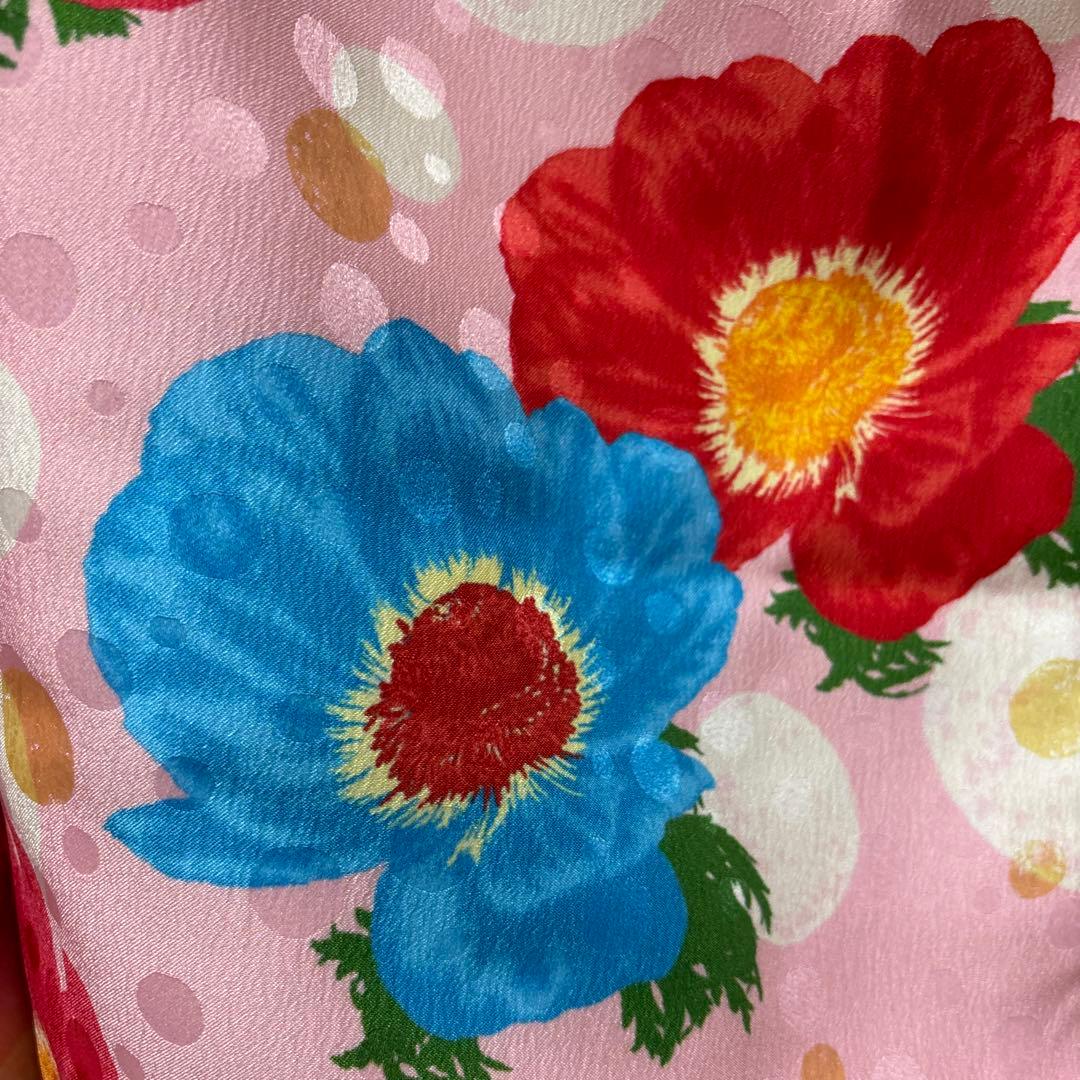 七五三　着物セット　7歳　ハーフ成人式　ブランド　ハッカキッズ　ピンク色　水色