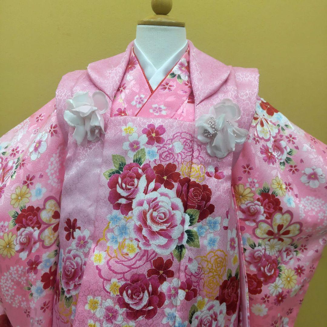 七五三○七五三着物○被布セット○着物○被布○3歳女の子○キッズ着物○襦袢○新品