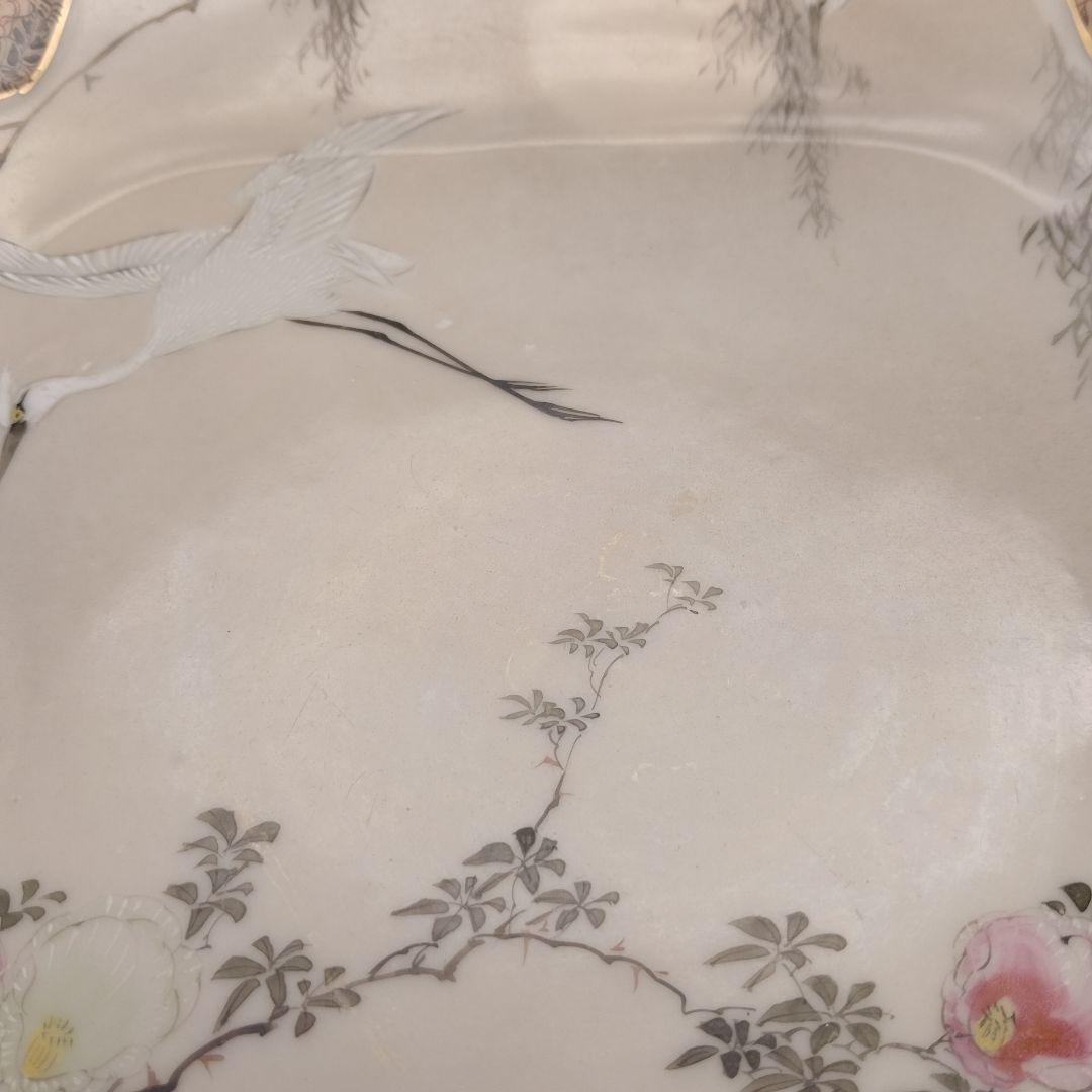 明治時代 輸出品 里帰り 横浜焼 白鷺 オールドニッポン 皿 骨董 - メルカリ
