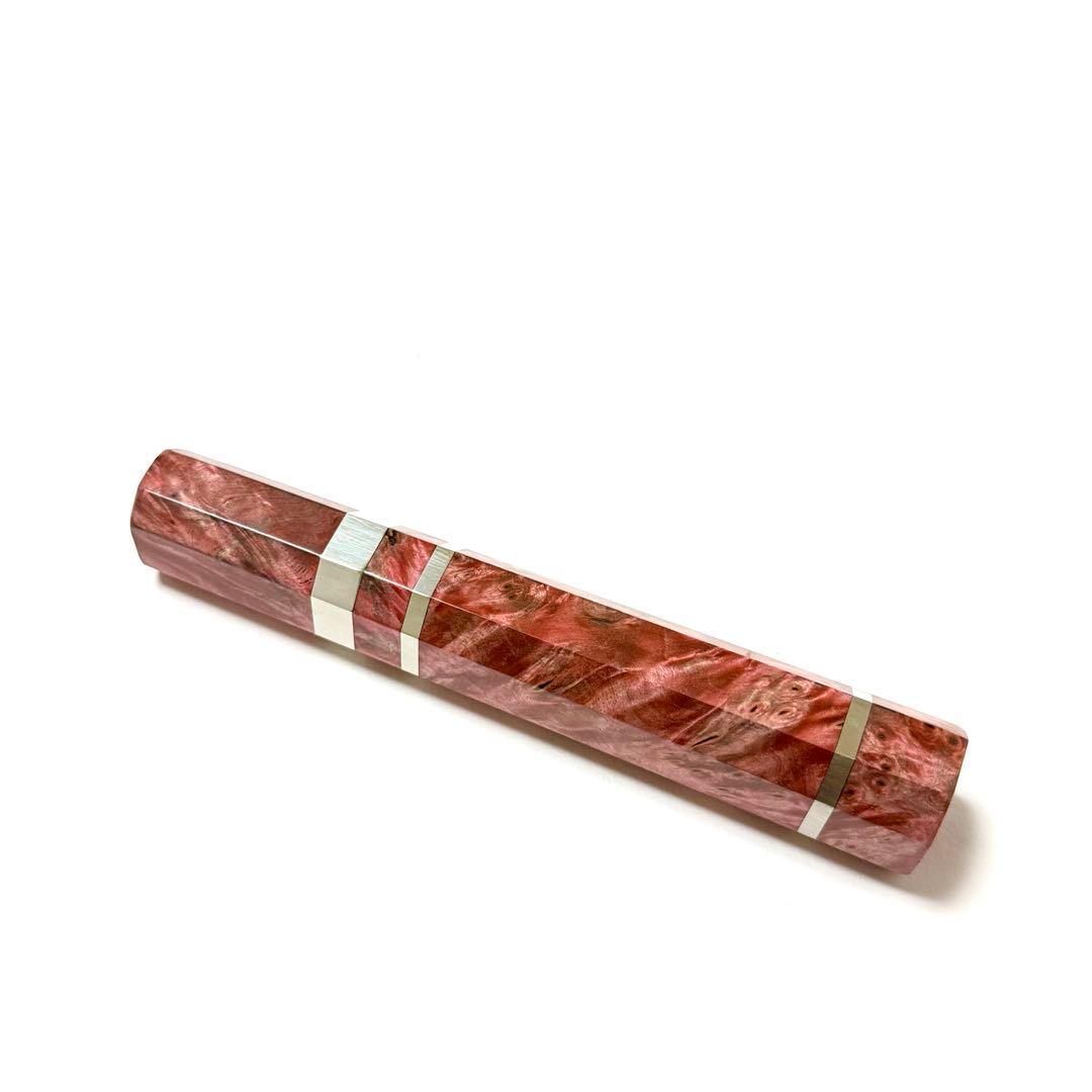 三段銀巻 牛刀210 手作り 包丁の柄 牛刀7寸 スタビライズドウッド 八角柄