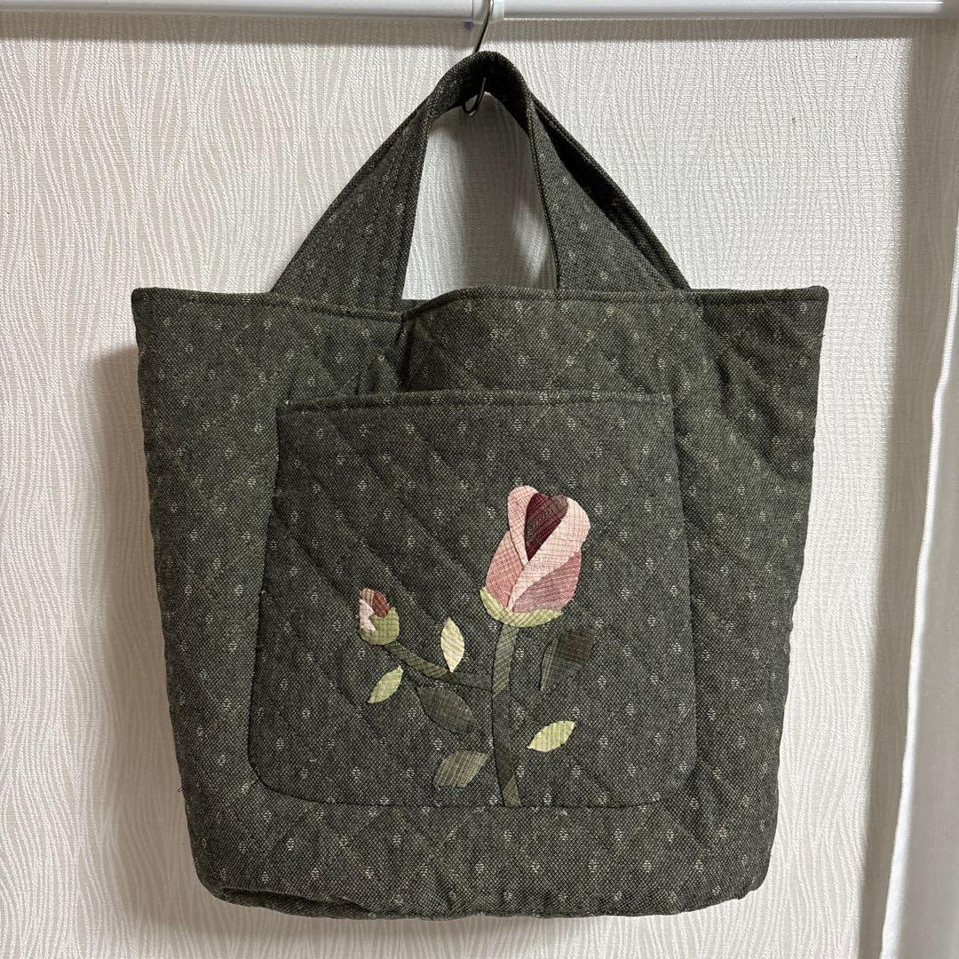 パッチワーク手提げバッグ