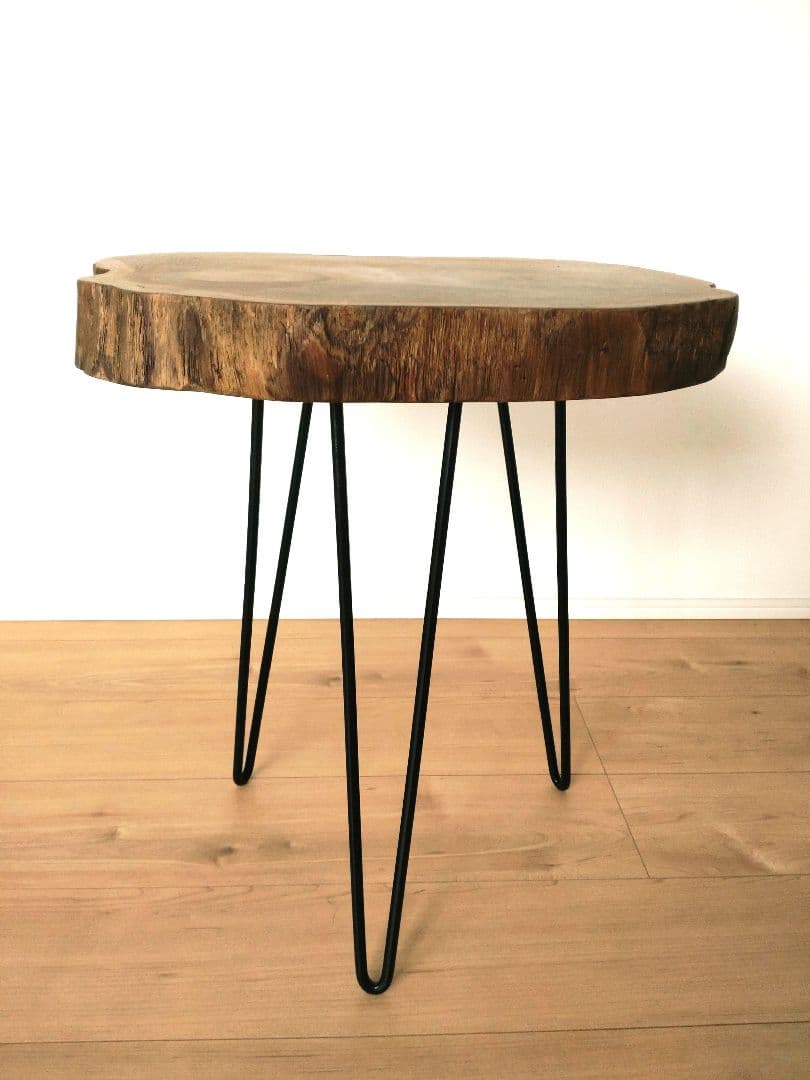 切り株 サイドテーブル アイアン