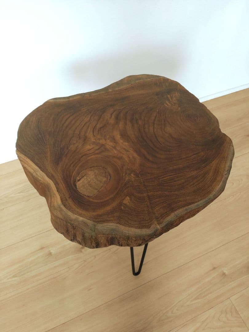 切り株 サイドテーブル アイアン