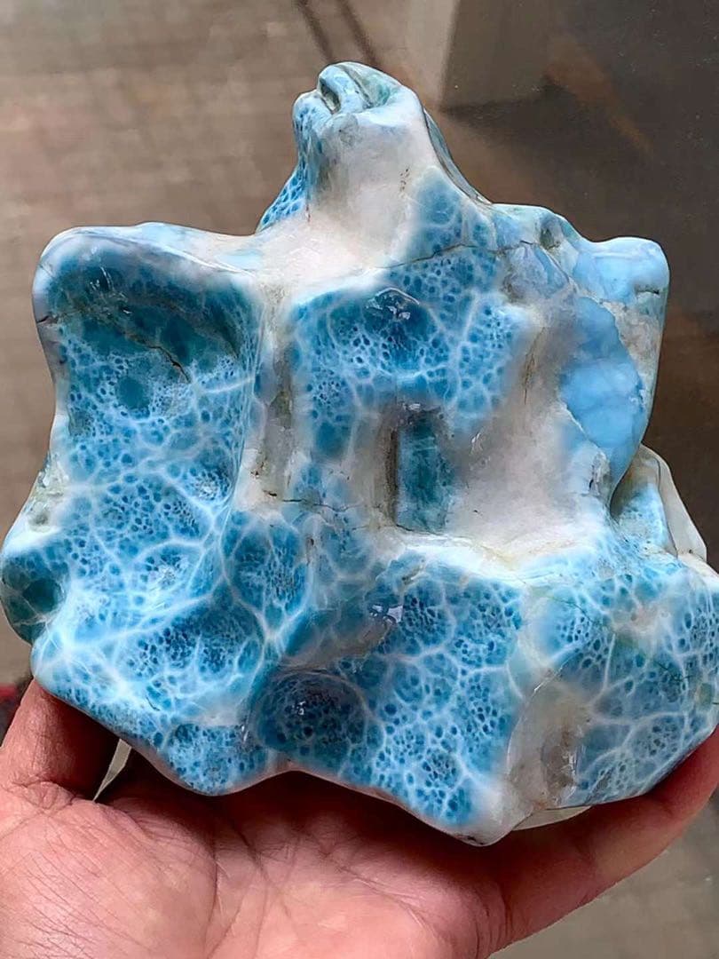 1027.2g 天然無処理　ラリマー  置物(原石)