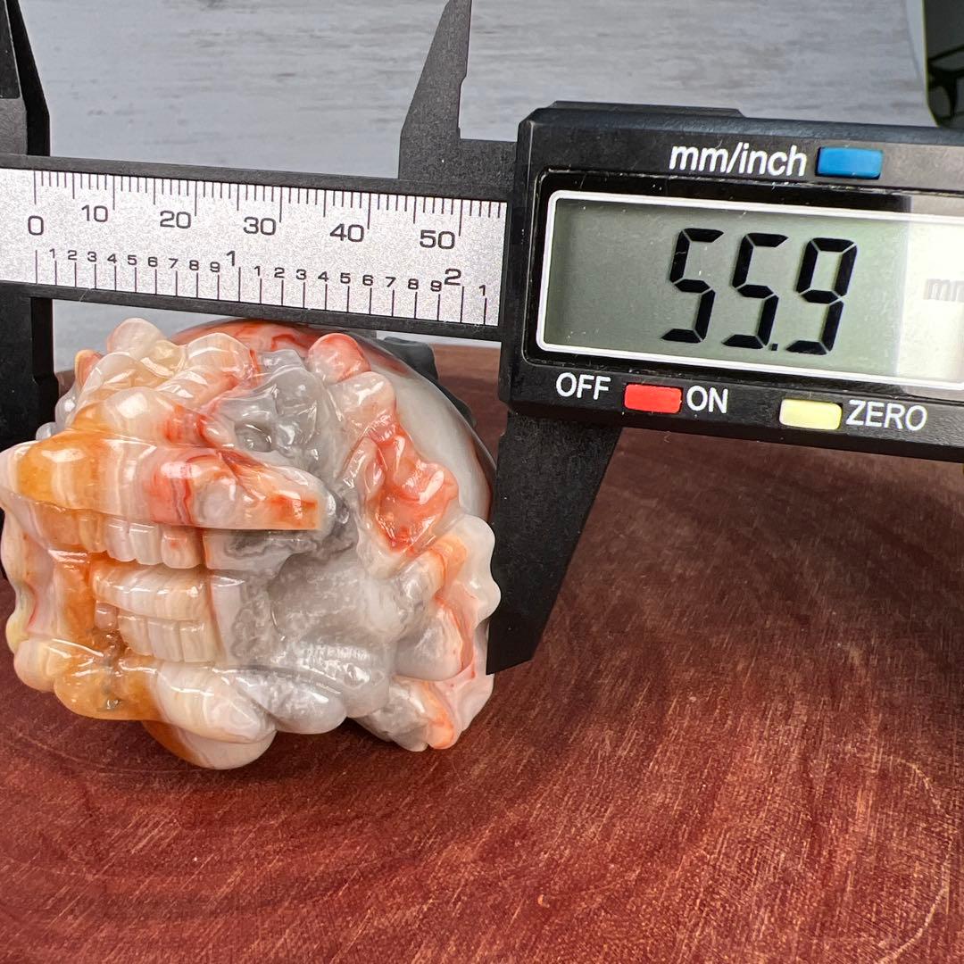 天然石　ロングイ　メキシコ瑪瑙　メキシコクレイジーアゲート　228グラム